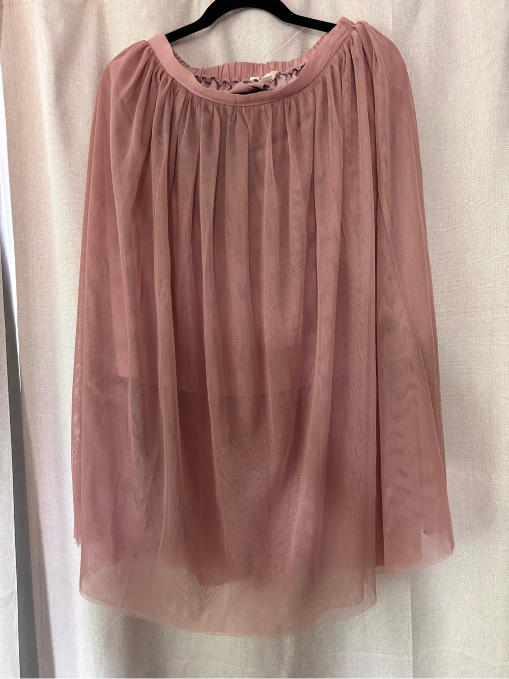 Taylor & Sage Dusty Rose Tulle Midi Skirt SizeM Elastic Waist Ballet Cottagecore - Picture 3 of 8